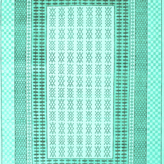 Abstract Turquoise Contemporary Rug, con670turq