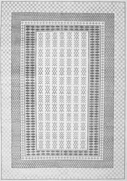 Abstract Gray Contemporary Rug, con670gry