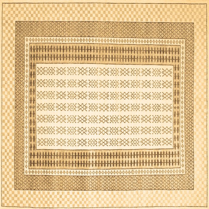 Square Machine Washable Abstract Brown Contemporary Rug, wshcon670brn