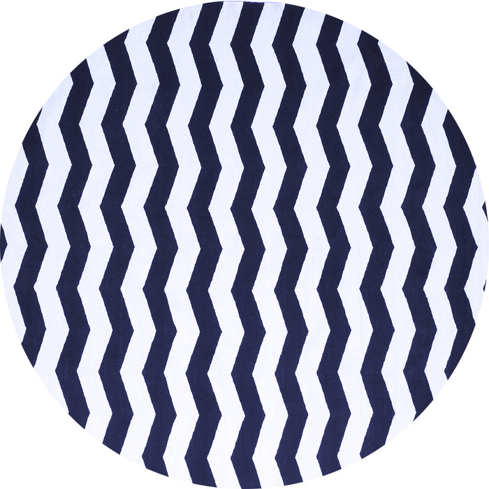 Round Machine Washable Abstract Blue Contemporary Rug, wshcon671blu