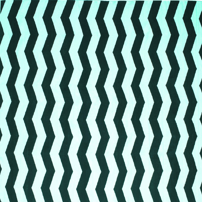 Square Machine Washable Abstract Turquoise Contemporary Area Rugs, wshcon671turq