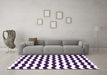 Machine Washable Abstract Purple Contemporary Area Rugs in a Living Room, wshcon671pur