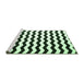 Sideview of Machine Washable Abstract Emerald Green Contemporary Area Rugs, wshcon671emgrn