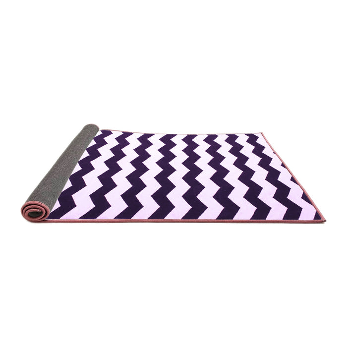 Sideview of Abstract Purple Contemporary Rug, con671pur