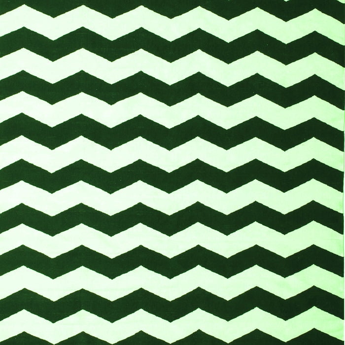 Serging Thickness of Machine Washable Abstract Green Contemporary Area Rugs, wshcon671grn