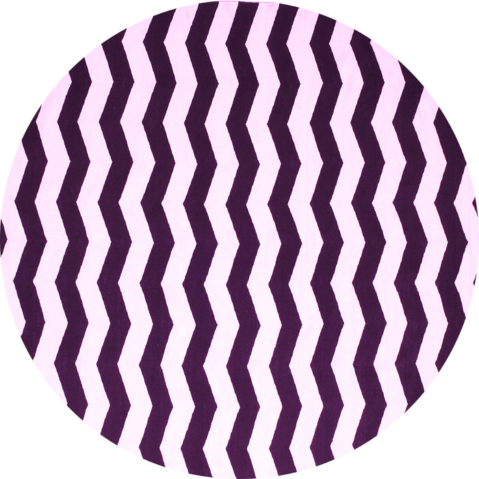 Round Machine Washable Abstract Pink Contemporary Rug, wshcon671pnk