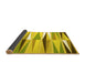 Sideview of Abstract Yellow Contemporary Rug, con672yw