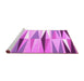 Sideview of Machine Washable Abstract Pink Contemporary Rug, wshcon672pnk