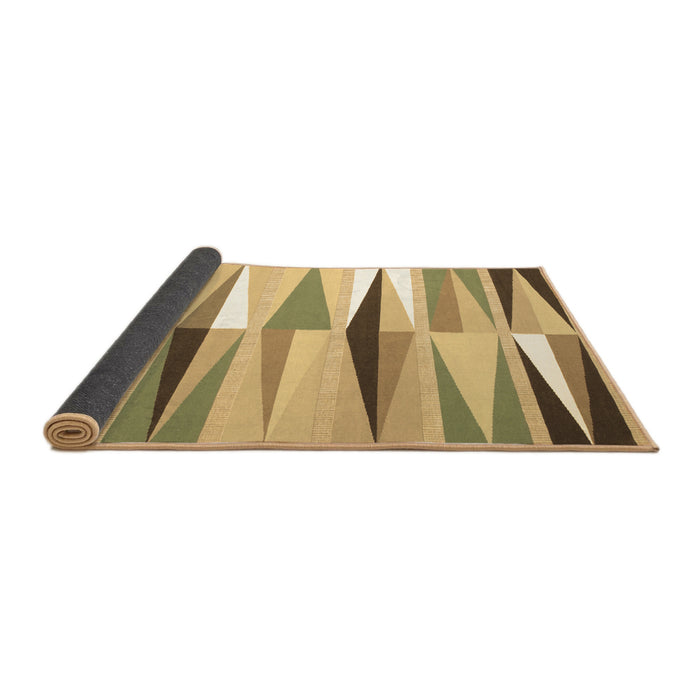 Sideview of Abstract Brown Contemporary Rug, con672brn