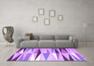 Machine Washable Abstract Purple Contemporary Area Rugs in a Living Room, wshcon672pur