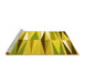 Sideview of Machine Washable Abstract Yellow Contemporary Rug, wshcon672yw