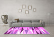 Machine Washable Abstract Pink Contemporary Rug in a Living Room, wshcon672pnk