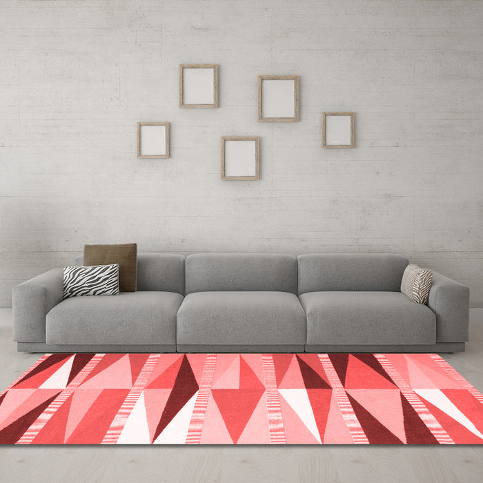 Contemporary Red Washable Rugs