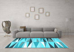 Machine Washable Abstract Light Blue Contemporary Rug in a Living Room, wshcon672lblu
