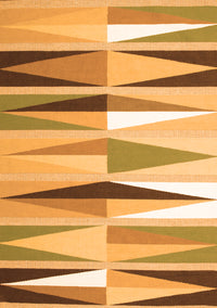 Abstract Orange Contemporary Rug, con672org