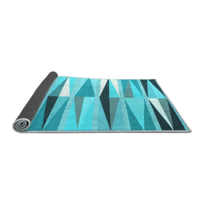 Sideview of Abstract Light Blue Contemporary Rug, con672lblu