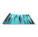 Sideview of Abstract Light Blue Contemporary Rug, con672lblu