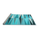 Sideview of Machine Washable Abstract Light Blue Contemporary Rug, wshcon672lblu