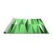 Sideview of Machine Washable Abstract Emerald Green Contemporary Area Rugs, wshcon672emgrn