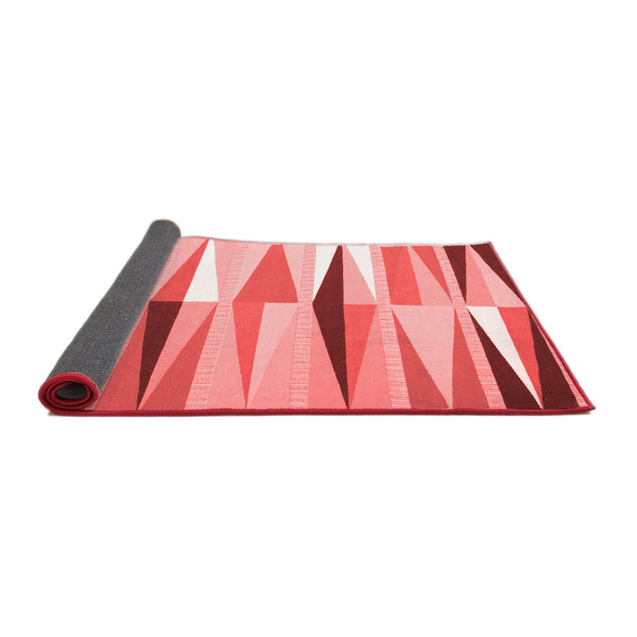 Abstract Red Contemporary Area Rugs