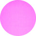 Round Abstract Pink Contemporary Rug, con673pnk