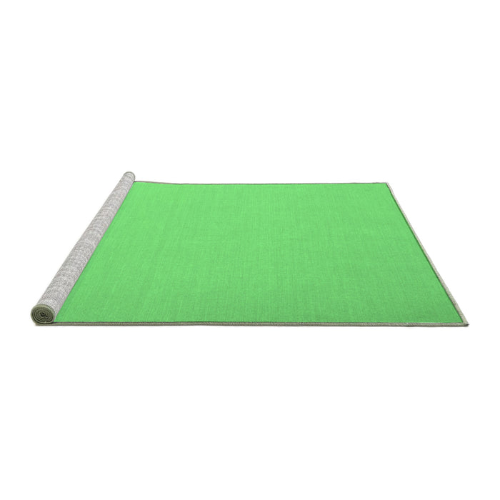 Sideview of Machine Washable Abstract Emerald Green Contemporary Area Rugs, wshcon673emgrn