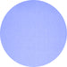 Round Abstract Blue Contemporary Rug, con673blu