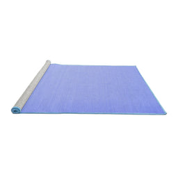 Sideview of Machine Washable Abstract Blue Contemporary Rug, wshcon673blu