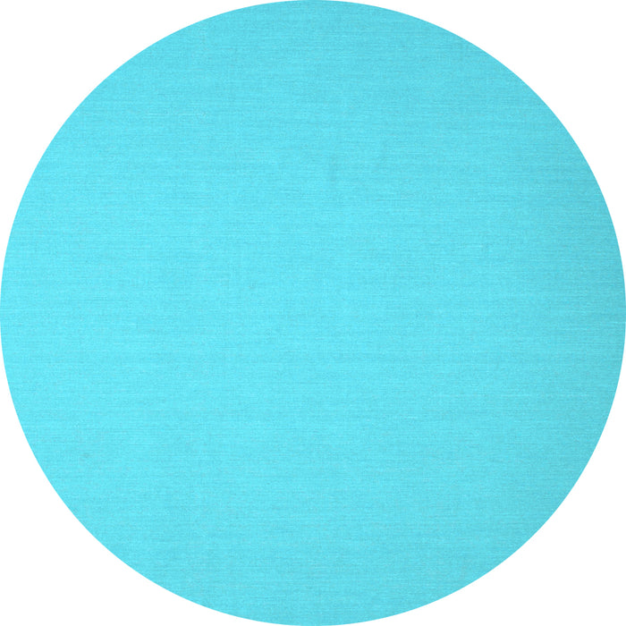 Round Abstract Light Blue Contemporary Rug, con673lblu