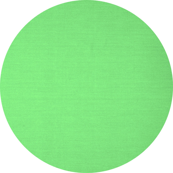 Round Machine Washable Abstract Emerald Green Contemporary Area Rugs, wshcon673emgrn