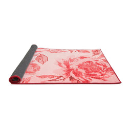 Botanical Red Coastal Area Rugs