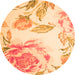 Square Botanical Orange Coastal Rug, con674org