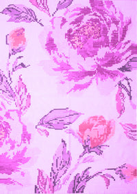 Botanical Purple Coastal Rug, con674pur