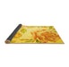 Sideview of Botanical Yellow Coastal Rug, con674yw