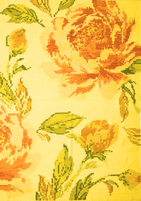 Botanical Yellow Coastal Rug, con674yw