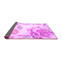 Sideview of Botanical Purple Coastal Rug, con674pur