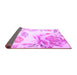 Sideview of Botanical Purple Coastal Rug, con674pur