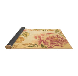 Sideview of Botanical Brown Coastal Rug, con674brn