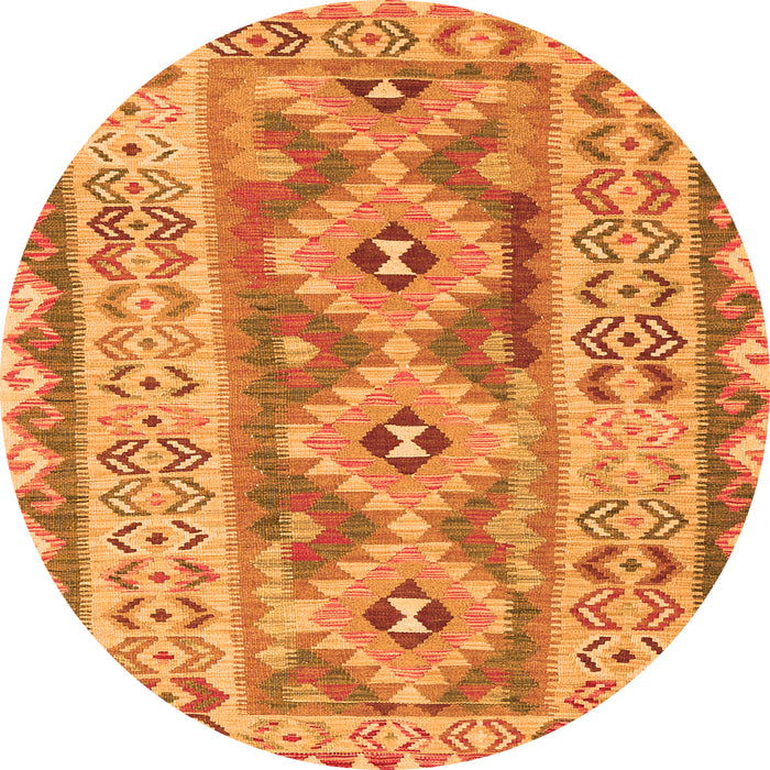 Square Southwestern Orange Country Rug, con675org