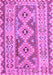 Machine Washable Southwestern Purple Country Area Rugs, wshcon675pur