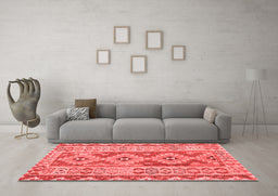 Country Red Washable Rugs