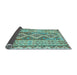 Sideview of Southwestern Light Blue Country Rug, con675lblu