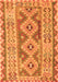 Serging Thickness of Machine Washable Southwestern Orange Country Area Rugs, wshcon675org