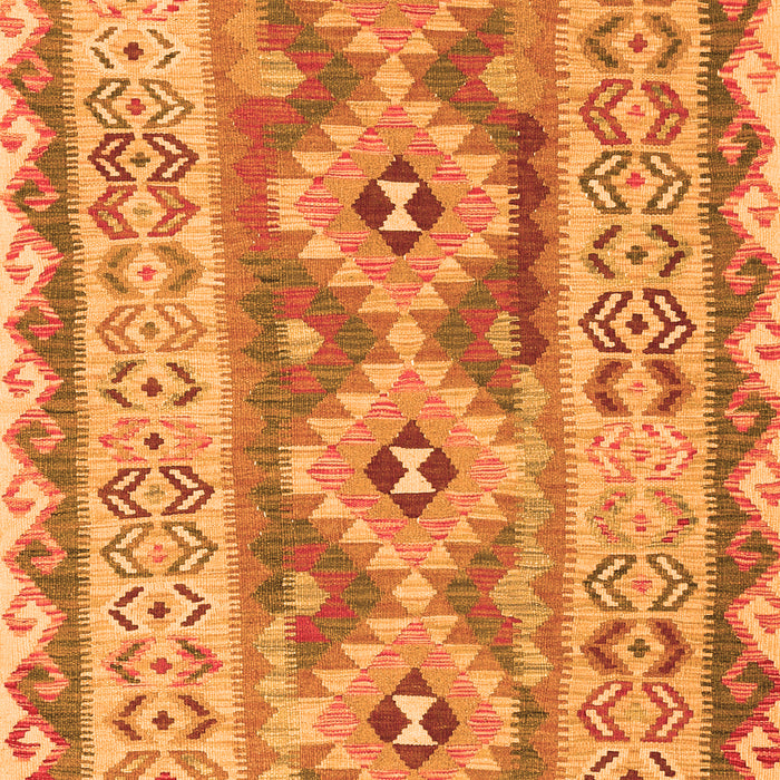 Serging Thickness of Machine Washable Southwestern Orange Country Area Rugs, wshcon675org