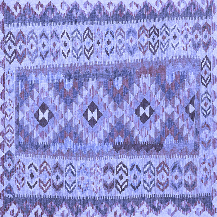 Square Southwestern Blue Country Rug, con675blu