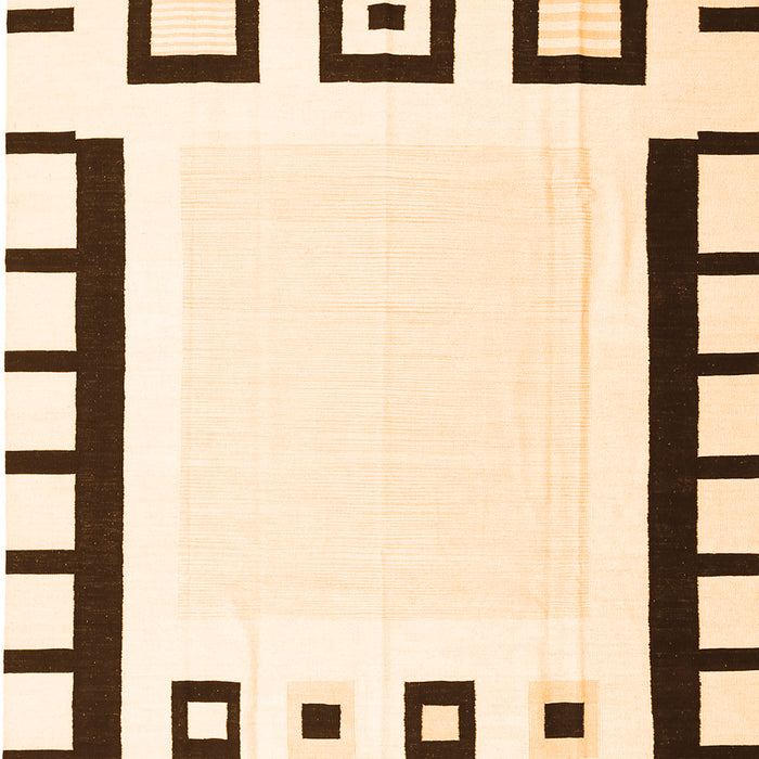 Abstract Orange Contemporary Rug, con676org