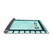 Sideview of Abstract Light Blue Contemporary Rug, con676lblu