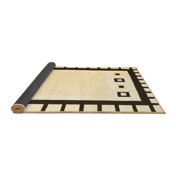 Sideview of Abstract Brown Contemporary Rug, con676brn