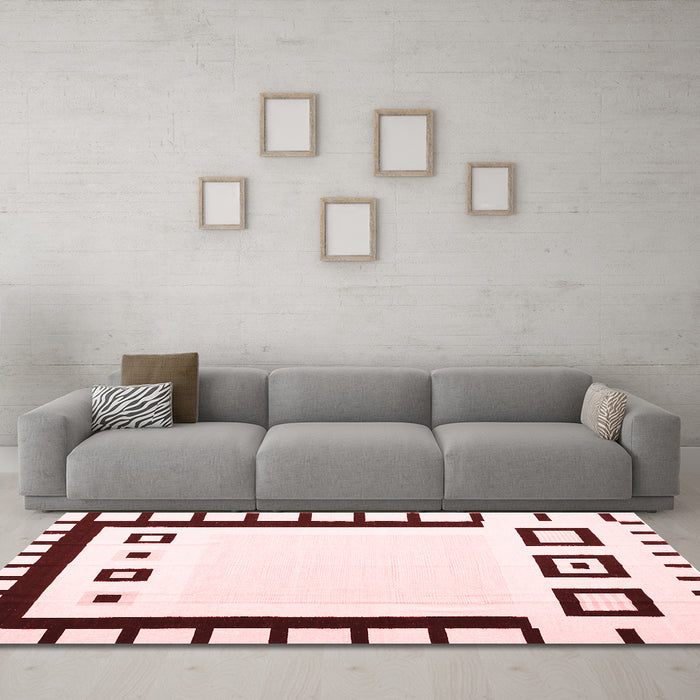 Contemporary Red Washable Rugs