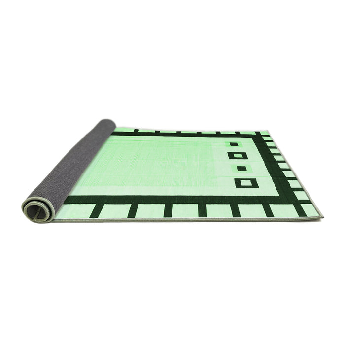 Sideview of Abstract Emerald Green Contemporary Rug, con676emgrn